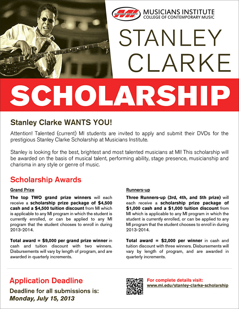 The 2013 Stanley Clarke Scholarship at Musicians Institute ...